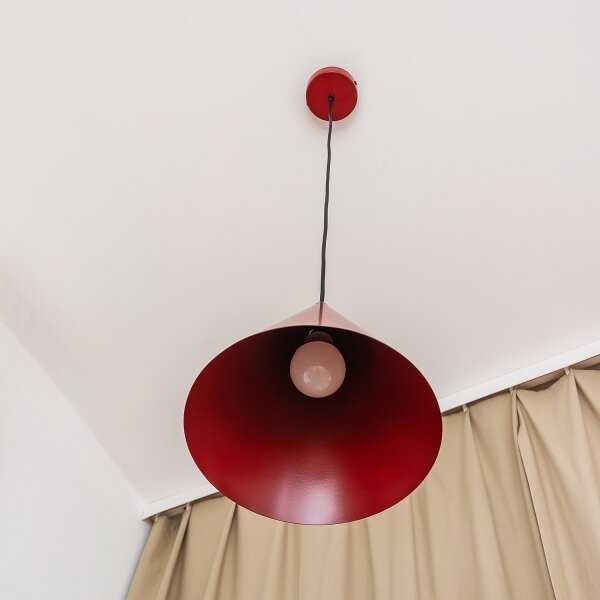 Závesný luster ETNA II 1xE27/15W/230V pr. 25 cm červený