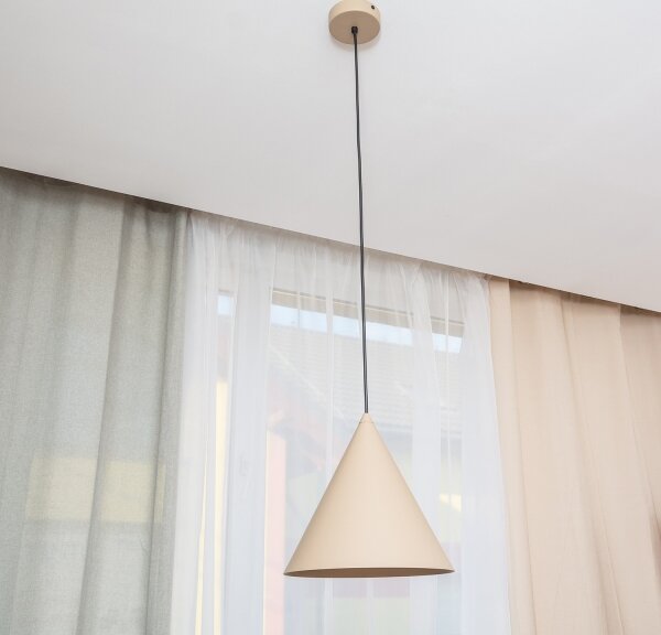 Luster na lanku ETNA II 1xE27/15W/230V priem. 25 cm béžový