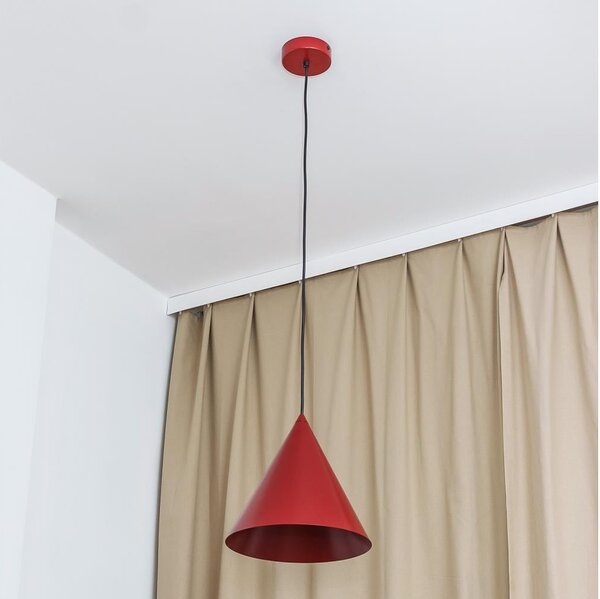 Závesný luster ETNA II 1xE27/15W/230V pr. 25 cm červený