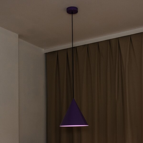 Luster na lanku ETNA II 1xE27/15W/230V pr. 25 cm fialový