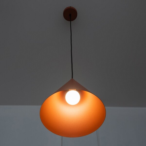 Závesné svietidlo na kábli ETNA II 1xE27/15W/230V pr. 25 cm oranžové