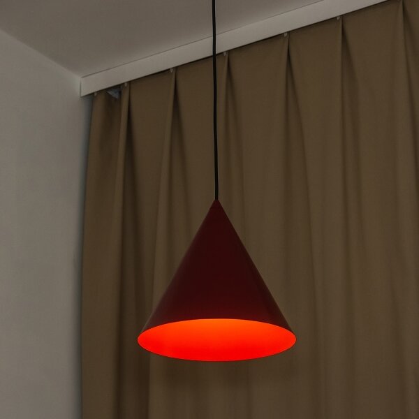 Závesný luster ETNA II 1xE27/15W/230V pr. 25 cm červený