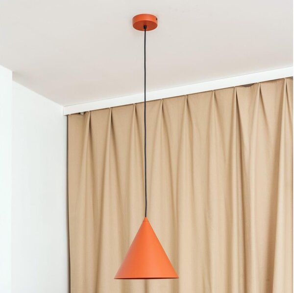 Závesné svietidlo na kábli ETNA II 1xE27/15W/230V pr. 25 cm oranžové