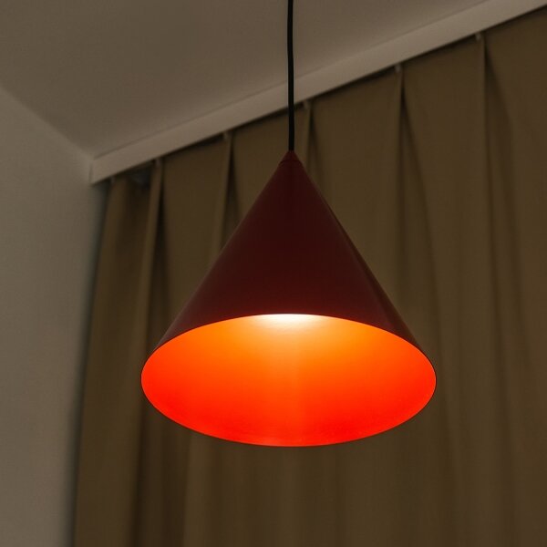 Závesný luster ETNA II 1xE27/15W/230V pr. 25 cm červený