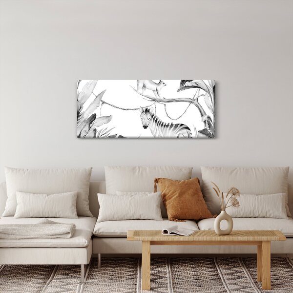 Obraz - Akvarelová džungľa (120x50 cm)