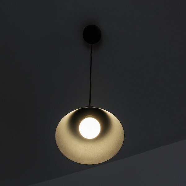 Luster na lanku ETNA II 1xE27/15W/230V, priemer 18,5 cm, čierny