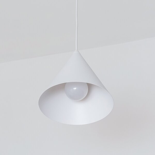 Závesný luster ETNA II na lanku 1xE27/15W/230V pr. 18,5 cm biela