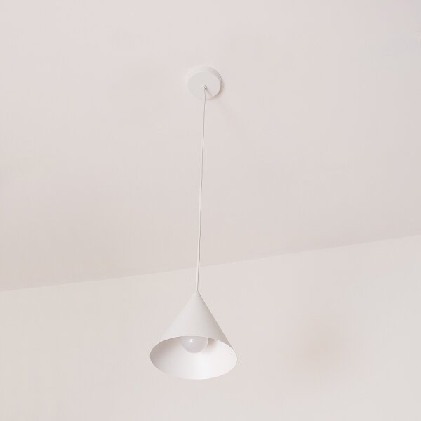 Závesný luster ETNA II na lanku 1xE27/15W/230V pr. 18,5 cm biela
