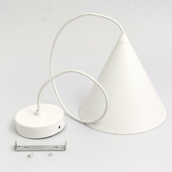 Závesný luster ETNA II na lanku 1xE27/15W/230V pr. 18,5 cm biela
