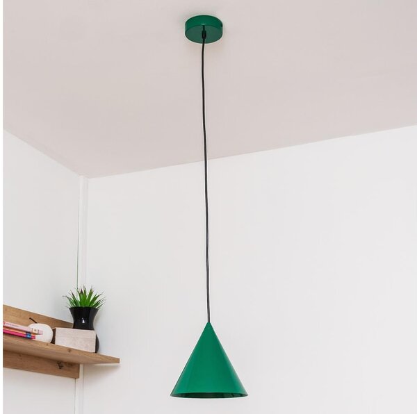 Závesné svietidlo ETNA II na lanku 1xE27/15W/230V, priemer 18,5 cm, zelené