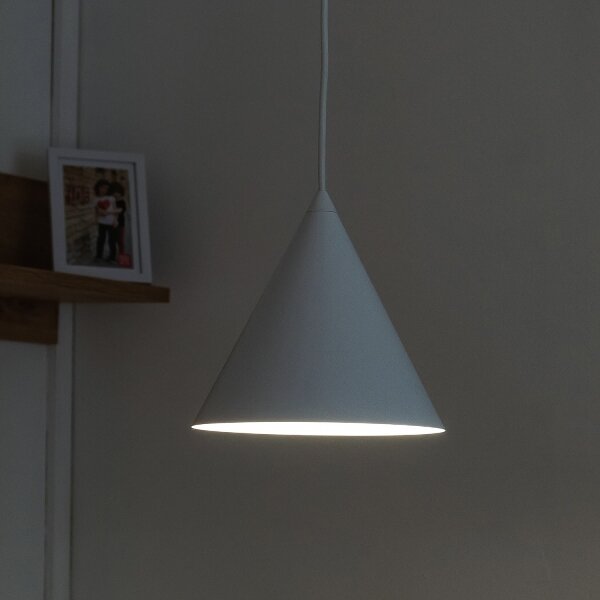 Závesný luster ETNA II na lanku 1xE27/15W/230V pr. 18,5 cm biela