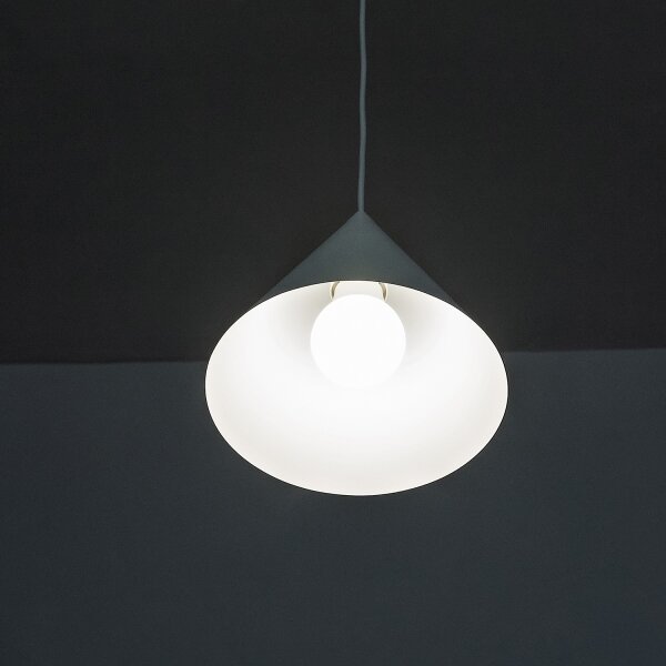 Závesný luster ETNA II na lanku 1xE27/15W/230V pr. 18,5 cm biela
