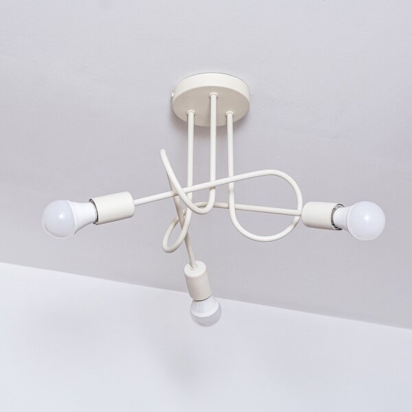 Prisadený luster OXFORD 3xE27/15W/230V krémový