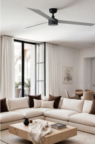 FARO 34287WT1S-LED Stmievateľný ventilátor CRUISER XL 18W/230V CCT priemer 160 cm šedá/čierna WT + diaľkové ovládanie