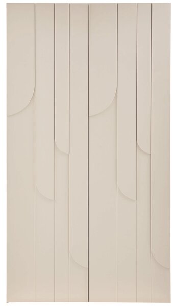 MUZZA Šatníková skriňa Storm 200 x 110 cm s vešiakom béžová