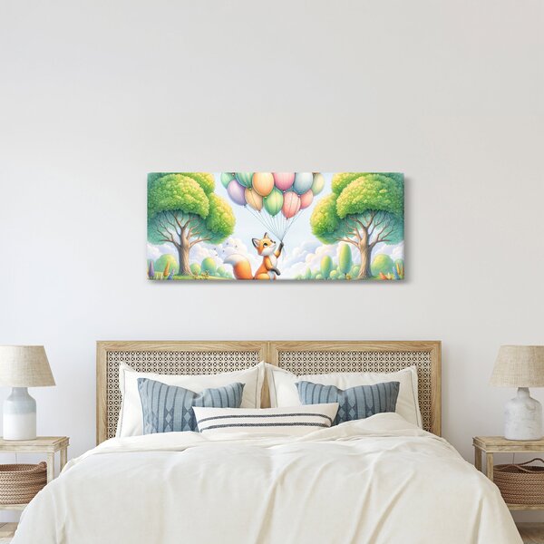 Obraz – Šťastná líška (120x50 cm)