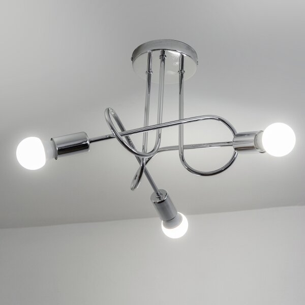 Prisadený luster OXFORD 3xE27/15W/230V lesklý chróm
