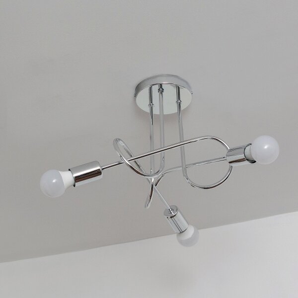 Prisadený luster OXFORD 3xE27/15W/230V lesklý chróm