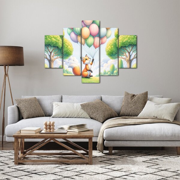Obraz – Šťastná líška (150x105 cm)
