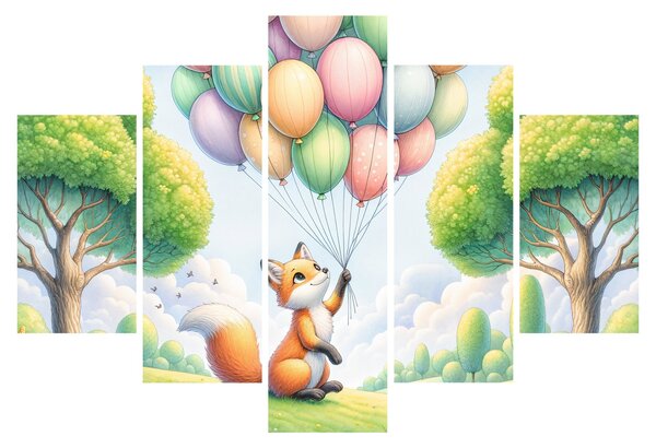 Obraz – Šťastná líška (150x105 cm)
