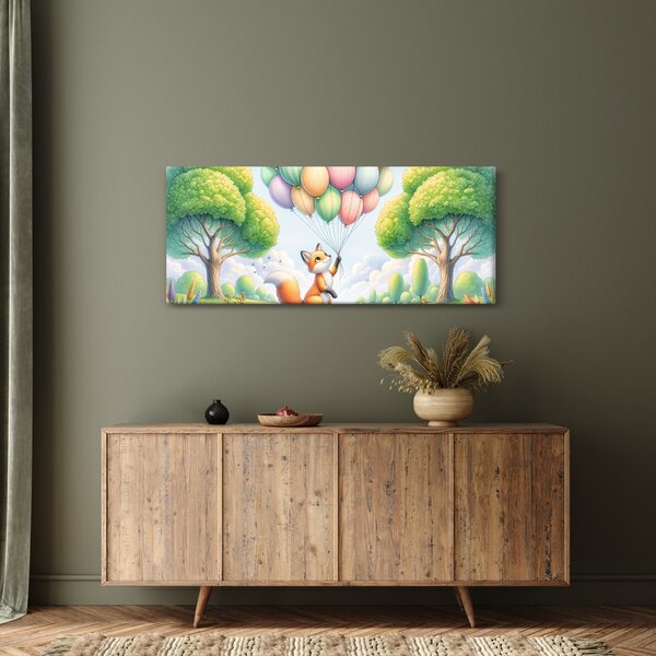 Obraz – Šťastná líška (120x50 cm)