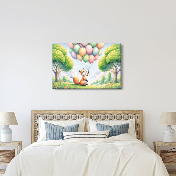 Obraz – Šťastná líška (90x60 cm)