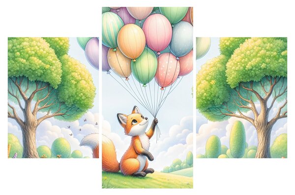 Obraz – Šťastná líška (90x60 cm)