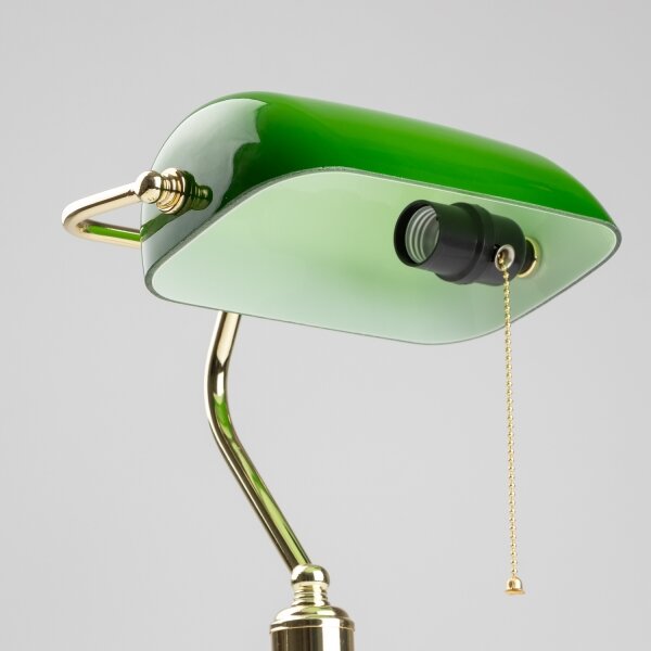 Brilagi - Stolná lampa BANK OFFICE 1xE27/60W/230V zlatá/zelená