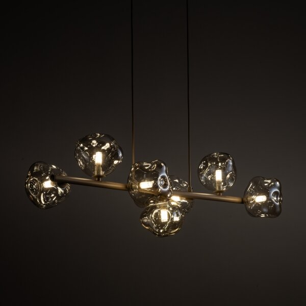 Luster na lankách LAVA 7xG9/8W/230V béžová/dymová béžová