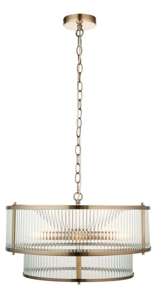 Endon 110944 - Závesný luster na reťazi RIDGETON 5xE14/6W/230V mosadz