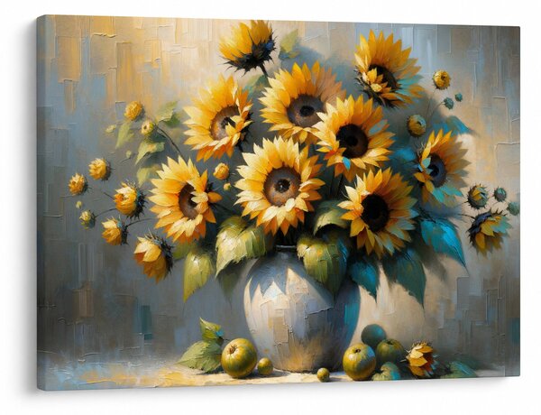 Obraz – Váza so slnečnicami (70x50 cm)