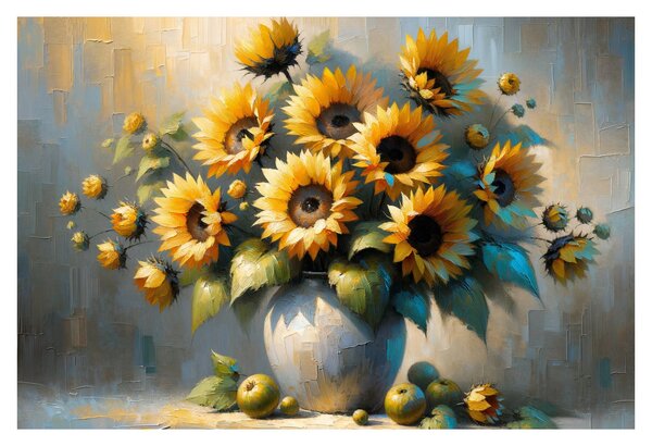 Obraz – Váza so slnečnicami (90x60 cm)
