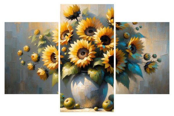 Obraz – Váza so slnečnicami (90x60 cm)