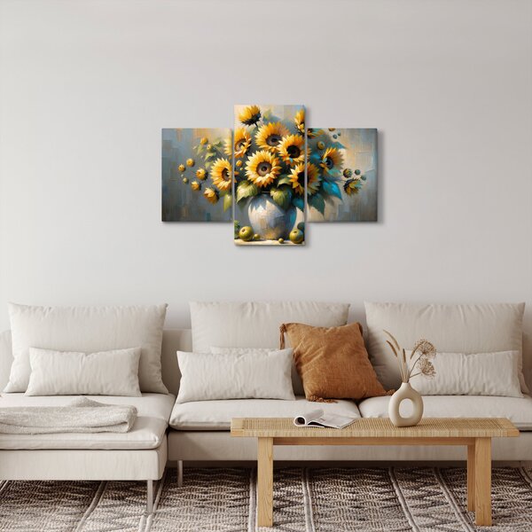 Obraz – Váza so slnečnicami (90x60 cm)