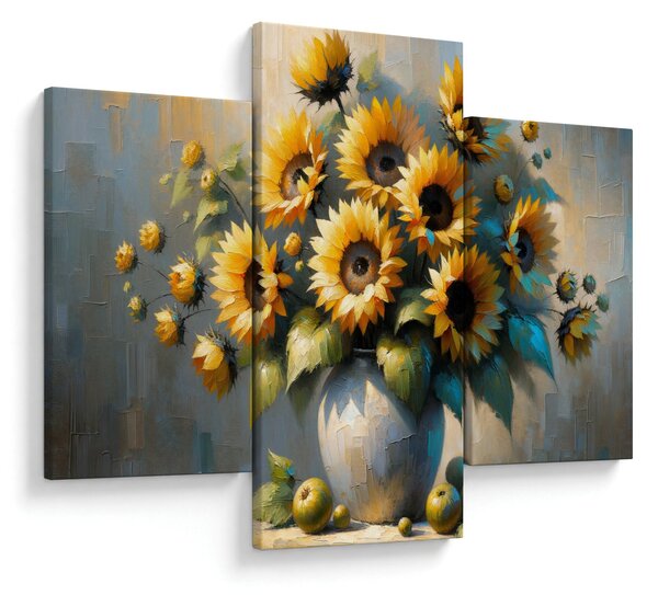 Obraz – Váza so slnečnicami (90x60 cm)
