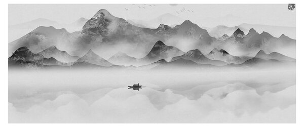 Obraz - Japonské jazero (120x50 cm)