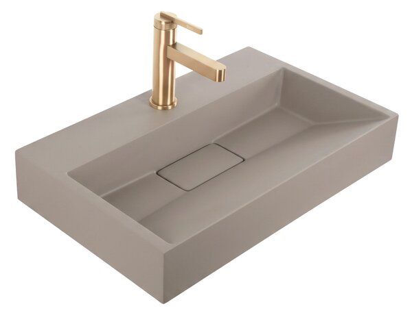 Umývadlo z liateho mramoru Rea GOYA TAUPE 50CM