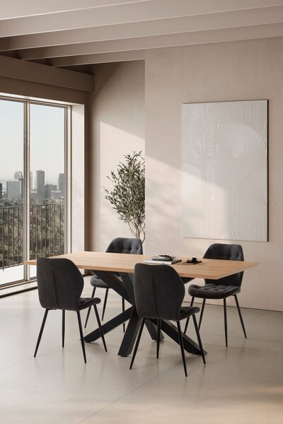 MUZZA Jedálenský stôl bacom 180 x 100 cm prírodný
