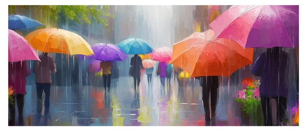 Obraz - Daždivý deň (120x50 cm)