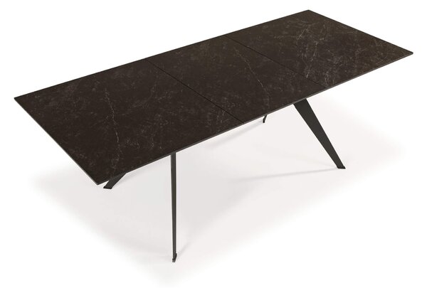 MUZZA Rozkladací jedálenský stôl lalu 160 (220) x 90 cm tmavosivý