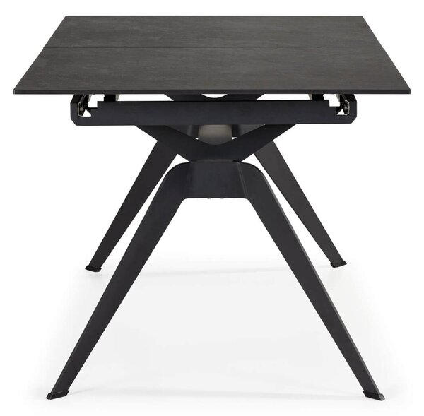 MUZZA Rozkladací jedálenský stôl lalu 160 (220) x 90 cm tmavosivý