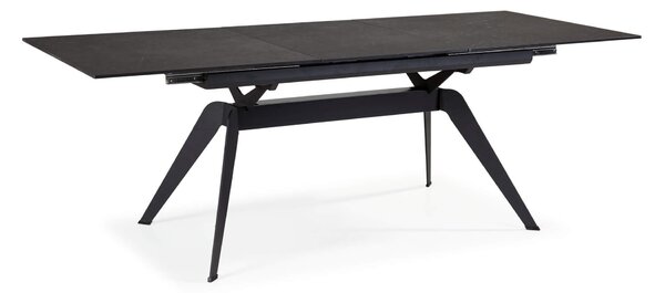 MUZZA Rozkladací jedálenský stôl lalu 160 (220) x 90 cm tmavosivý