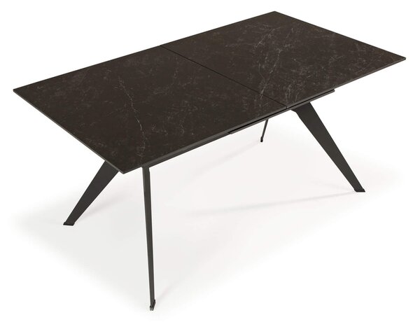 MUZZA Rozkladací jedálenský stôl lalu 160 (220) x 90 cm tmavosivý