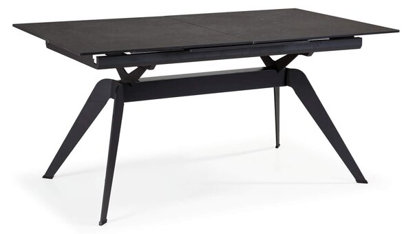 MUZZA Rozkladací jedálenský stôl lalu 160 (220) x 90 cm tmavosivý