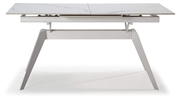 MUZZA Rozkladací jedálenský stôl lalu 160 (220) x 90 cm biely
