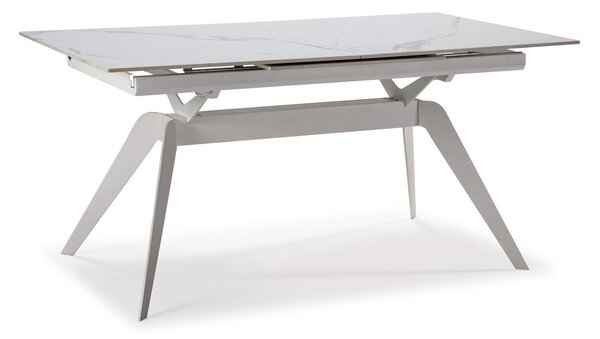 MUZZA Rozkladací jedálenský stôl lalu 160 (220) x 90 cm biely