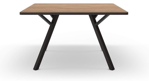 MUZZA Jedálenský stôl bine 136 x 136 cm prírodný/čierny