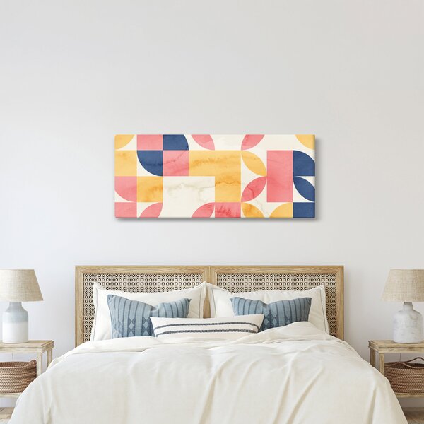 Obraz - Abstrakcia s retro vzormi (120x50 cm)