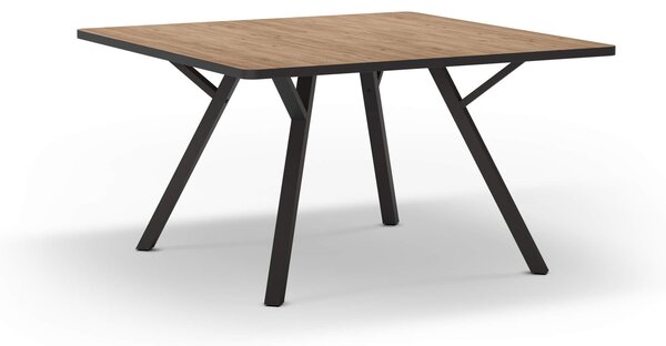 MUZZA Jedálenský stôl bine 136 x 136 cm prírodný/čierny