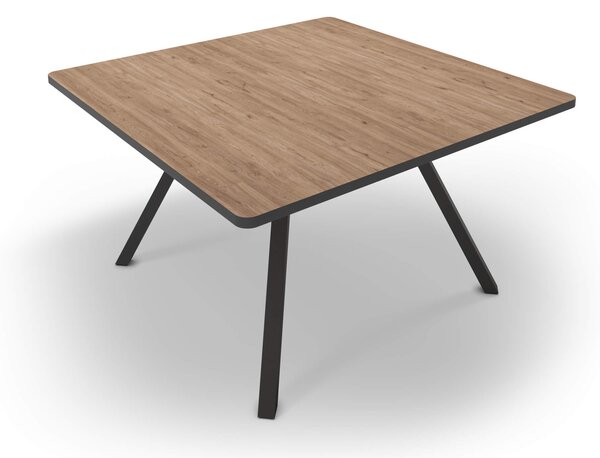 MUZZA Jedálenský stôl bine 136 x 136 cm prírodný/čierny